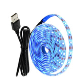 5V USB LED Strip Light 2835 RGB Diode Tape 1M 2M Flexible Neon Ribbon for TV Backlight PC Screen Background Lighting Decoration