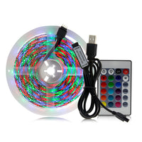 5V USB LED Strip Light 2835 RGB Diode Tape 1M 2M Flexible Neon Ribbon for TV Backlight PC Screen Background Lighting Decoration