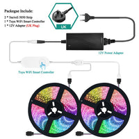 Smart WIFI LED Strip Light Work with Alexa Google Assistant Voice Control RGB LED Lights Strip 12V 5050 60LEDs/m Color Changing