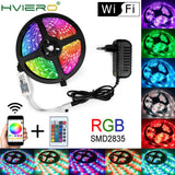 WIFI RGB Waterproof Led Strip Light 5M 10M 15M LED String DC12V Fiexble Light Ribbon Tape LED String Light Tape Holiday Lighting