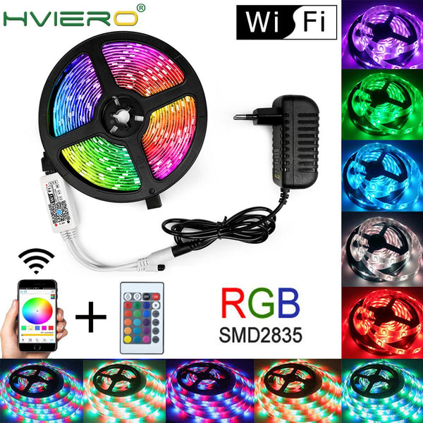 WIFI RGB Waterproof Led Strip Light 5M 10M 15M LED String DC12V Fiexble Light Ribbon Tape LED String Light Tape Holiday Lighting
