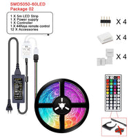 RGB 5050 Remote Control LED Strip Light DC12V 5M/10M/15M Waterproof Flexible Led Light Strip for Home Garden Decoration