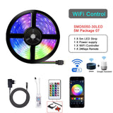 RGB 5050 Smart LED Strip WIFI Control Bluetooth Control 5M/300LED APP Remote Control 12V Waterproof Flexible Led Light Strip